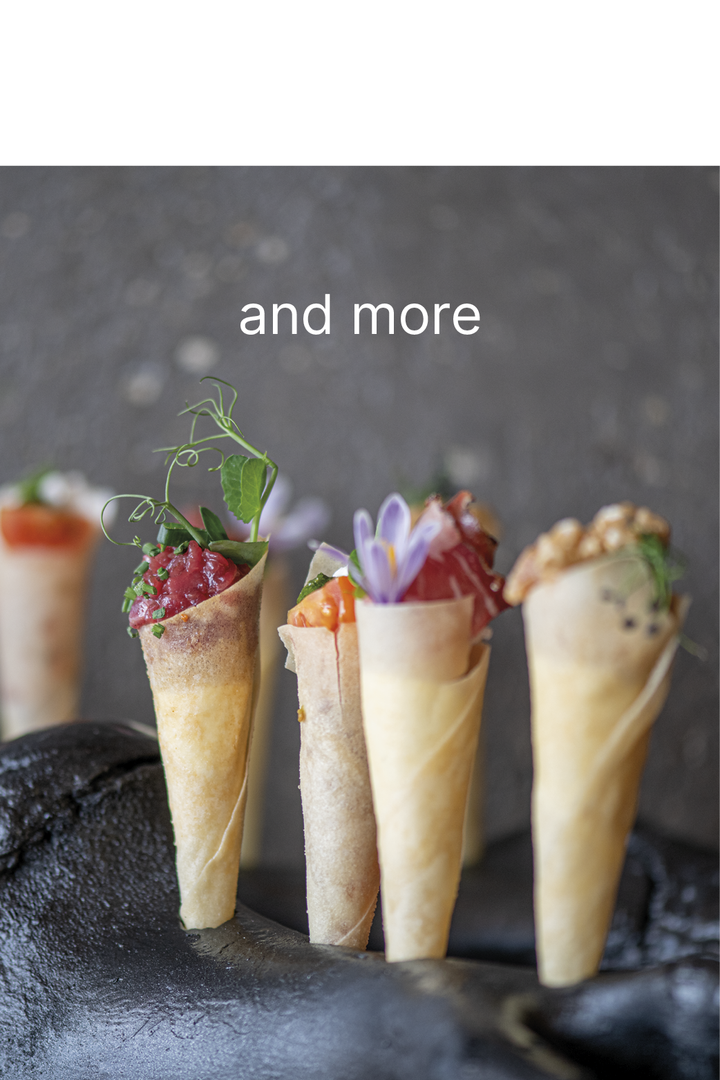 wild o’williams Seiser Alm Dolomiten – besondere Starter mit verschiedenen Füllungen Starter mit verschiedenen Füllungen auf einem Dekoknochen